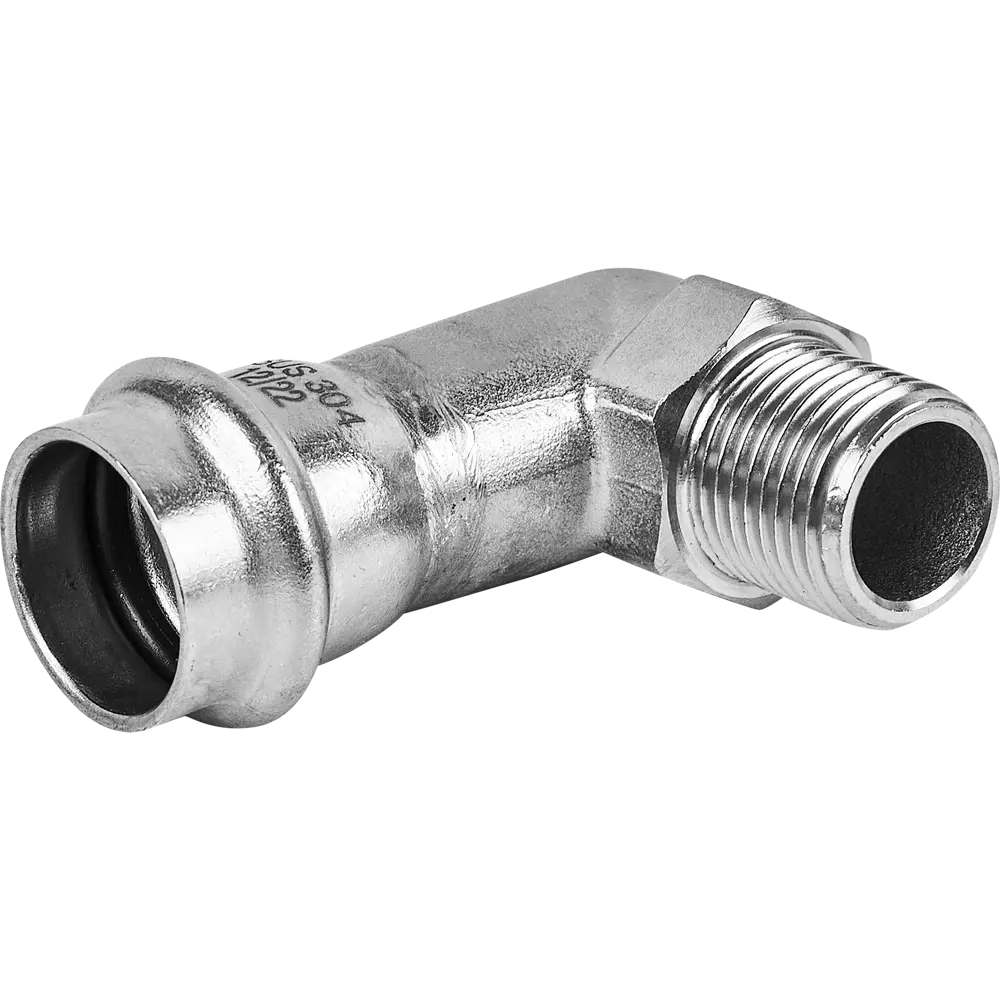 Угол переходной Rommer 1/2"x22 мм ВПр-НР нержавеющая сталь STLM-2197119