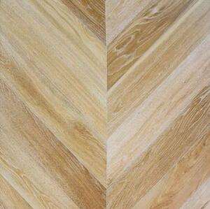 Паркет Ёлка Marco Ferutti Louvre Беленый Дуб с брашью (Текстурированная) 585х125 мм.