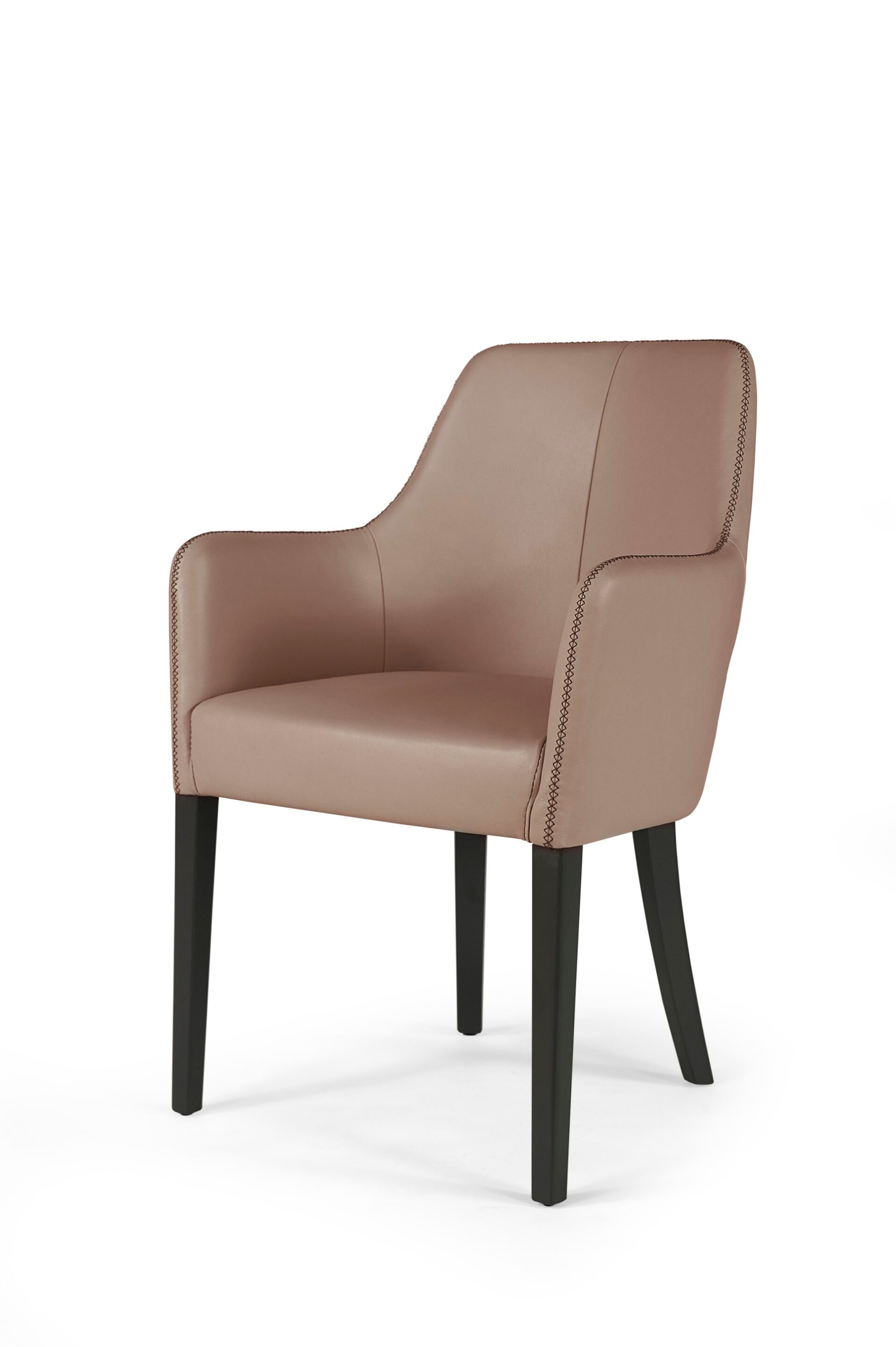 Кожаный мягкий стул с подлокотниками Borzalino EMILY ARCH-00047429 - Вид №1