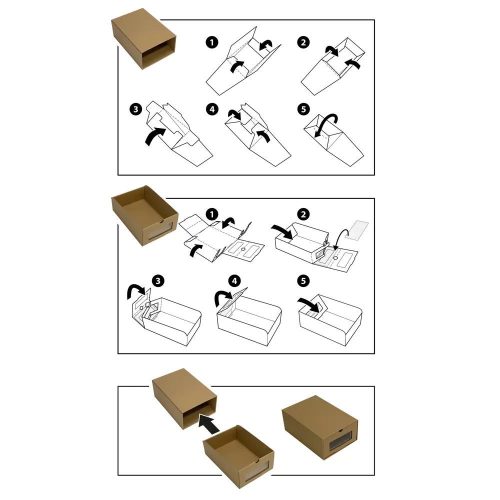 Коробка для обуви Spaceo 21x12x30 см картон 2 шт STLM-2196256 - Вид №19
