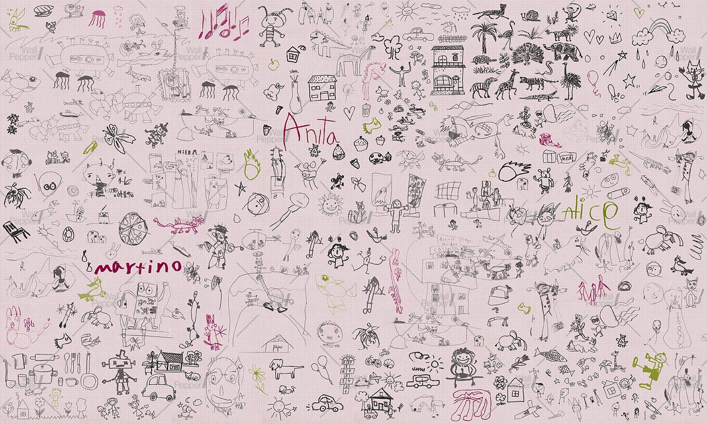 Carta da parati PVC free, eco-friendly, lavabile WallPepper SKETCHES ARCH-00075987 - Вид №5