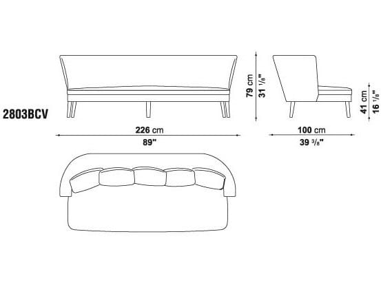 3-местный диван Maxalto ARCH-00029633 - Вид №10