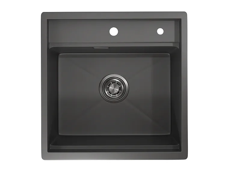 KS-5051, ГРАФИТ МАТОВЫЙ, стальная кухонная мойка KITCHEN SPACE GRANULA KS-5051-ST361 - Вид №1