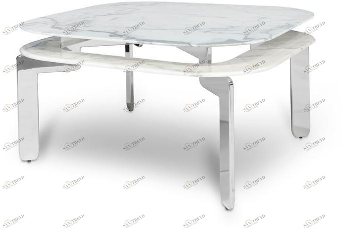 AKDO Квадратный журнальный столик из мрамора калакатта Ecco stone sun-id-1399465