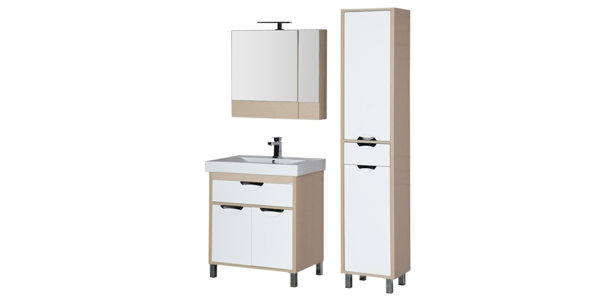 Комплект мебели Aquanet Гретта 75 светлый дуб (камерино) 00172719 - Вид №1