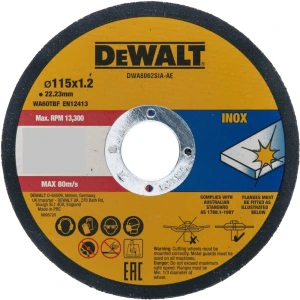 Диск отрезной по нержавеющей стали тип 41 Dewalt 115x22.2x1.2 мм 84844722 STLM-2124008