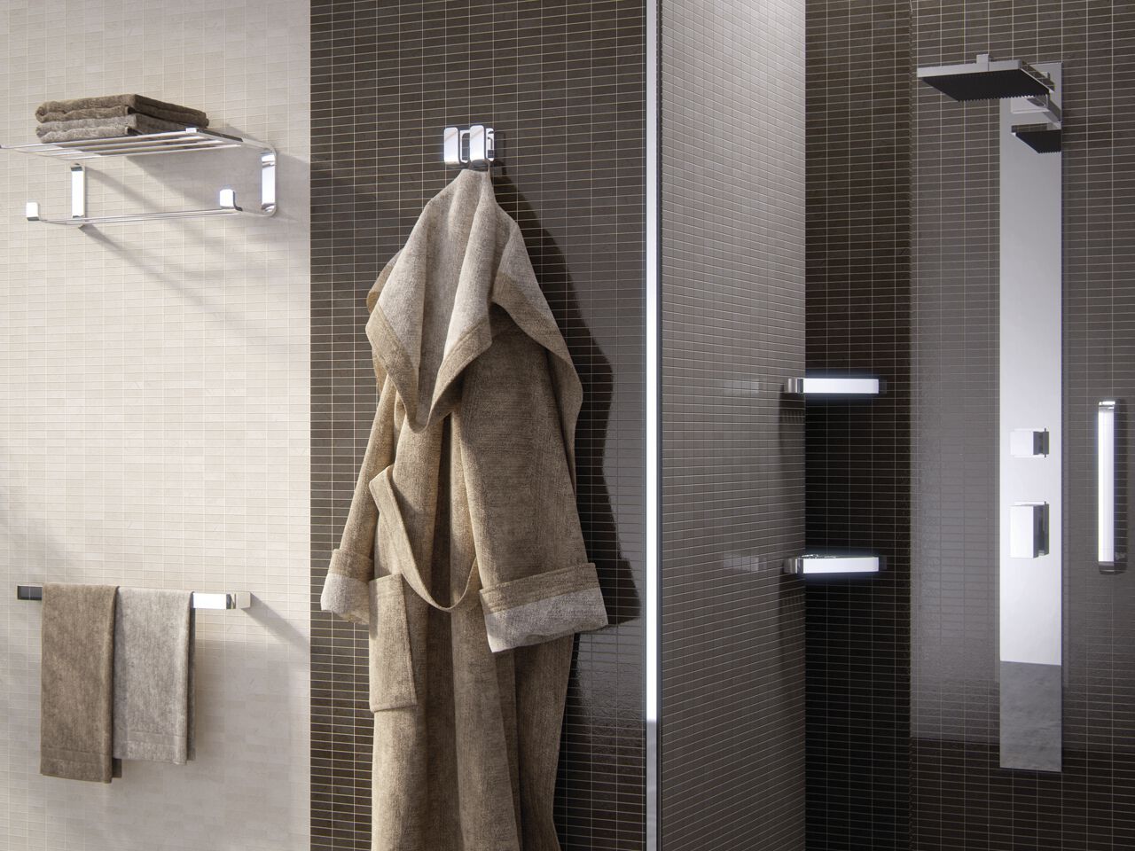 Металлическая полка для ванной комнаты GEDY ARCH-00132902 - Вид №2