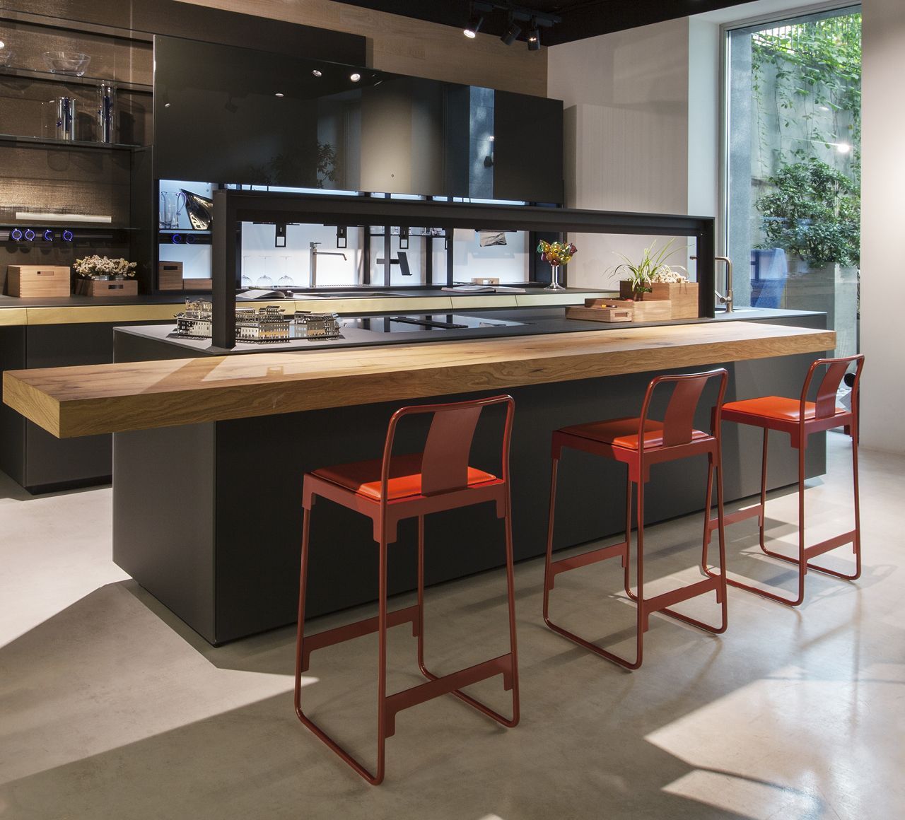 Высокий стальной стул с порошковым покрытием со спинкой Driade Mingx ARCH-00066339 - Вид №2