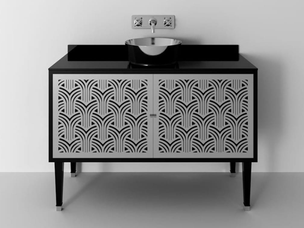 Деревянный одноместный напольный умывальник с дверцами Park Avenue CORA 2A ARCH-00092113