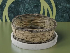 MONITILLO MARMI Центральное украшение с плетеной корзиной ручной работы