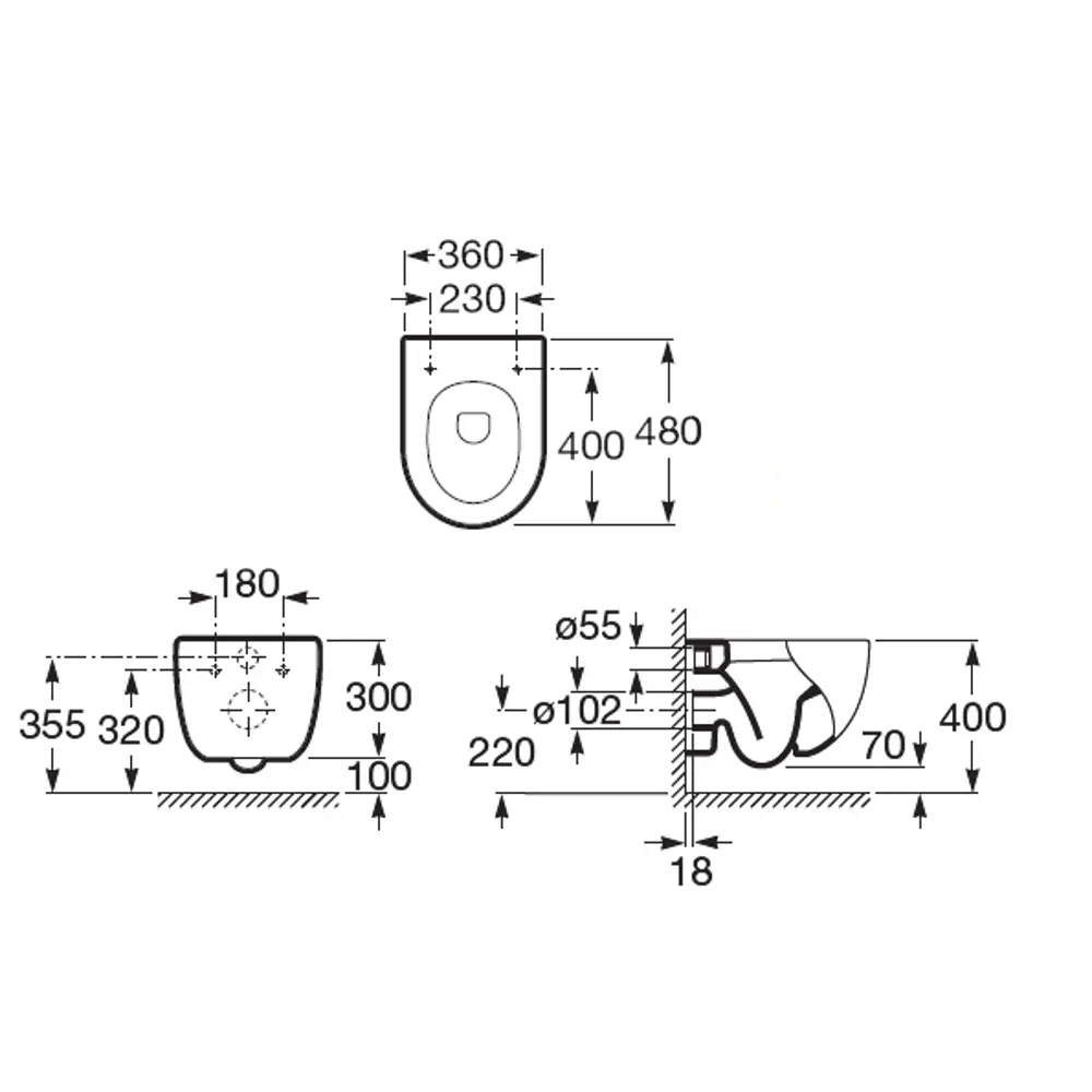 Комплект инсталляция с унитазом Roca Meridian и кнопкой STLM-2047007 - Вид №11