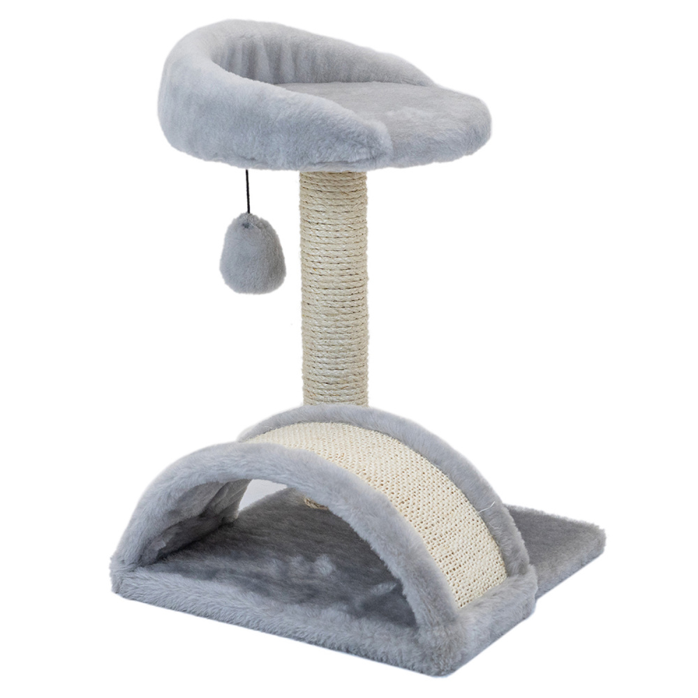 ПР0055959 Когтеточка для кошек с лежанкой, игрушкой и сизалевой дугой 35x35x45см Foxie 