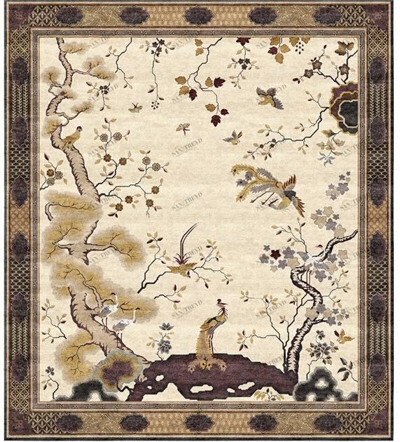 Tapis Rouge Прямоугольный коврик ручной работы Chinoiserie Tr1437