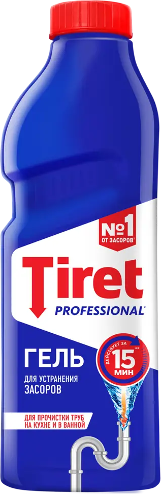 Гель TIRET Professional для глубокой очистки труб 1 л 88294288