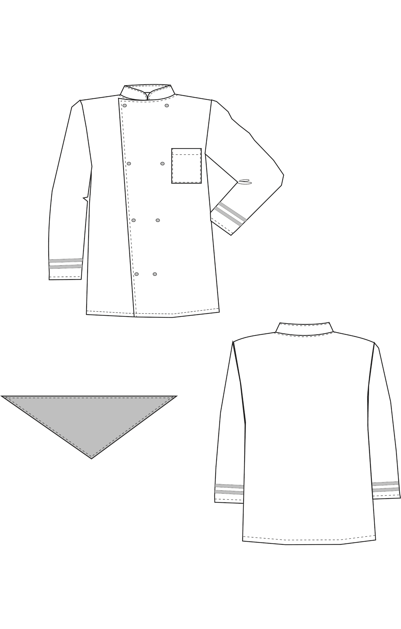 64721 Куртка поварская "Люкс-Лайт" синяя полоска  Повар  размер 60-62/182-188 Спецодежда  - Вид №1