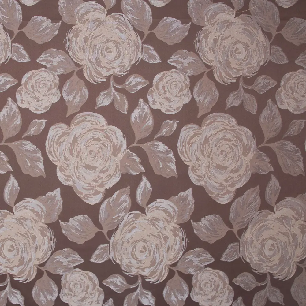 Ткань п/м Flora «Flowers» 140 см цвет коричневый AMETIST STLM-2151581 - Вид №1