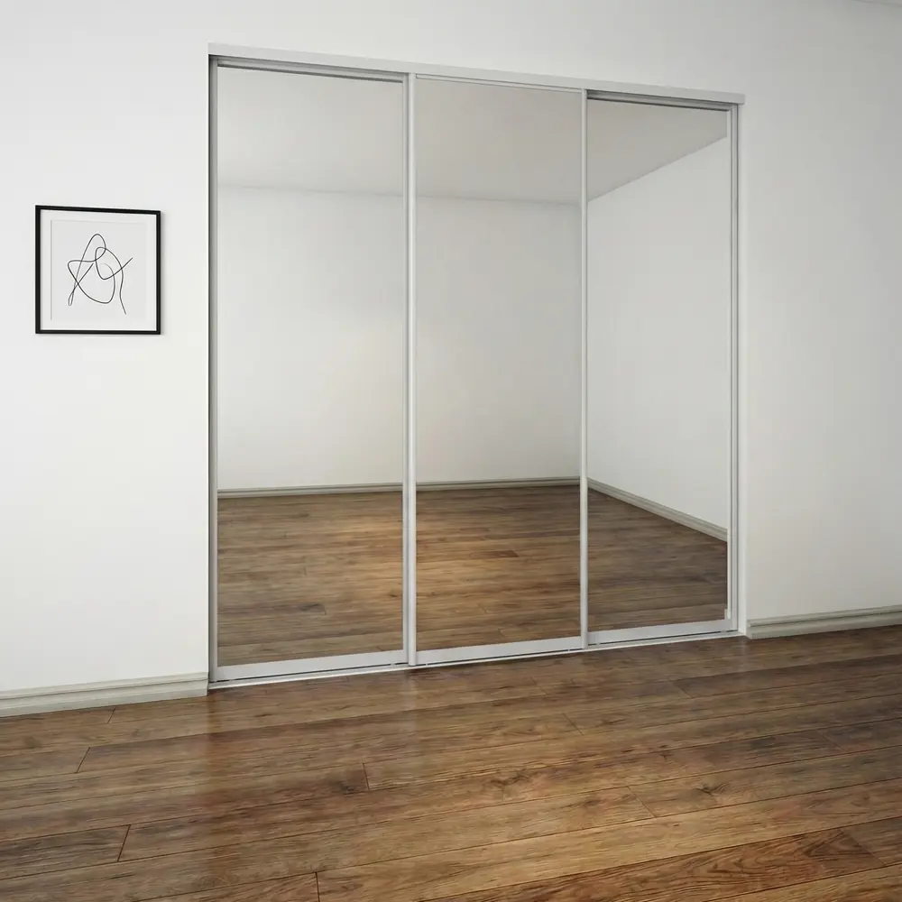 Дверь-купе KONSENSA 225.5x80.4 см с зеркалом профиль матовое серебро STLM-2127473 - Вид №9