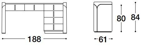VOLPI Деревянный стол с ящиками Luigi volpi Lv-31001 - Вид №2