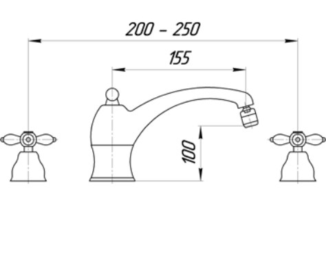 Смеситель MIGLIORE Prestige ML.PRS-725P.DO для биде - золото, на 3 отверстия  - Вид №1