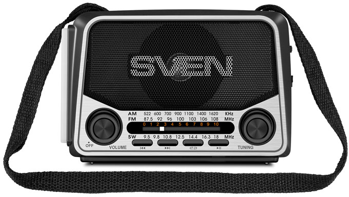 SV-017156 Ас srp-525, серый (3 вт, fm/am/sw, usb, microsd, фонарь, встроенный аккумулятор) Sven Santreyd 