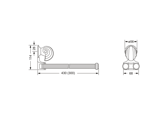 Полотенцедержатель, двойной JOERGER Muschel 601.00.002.000 - Вид №1