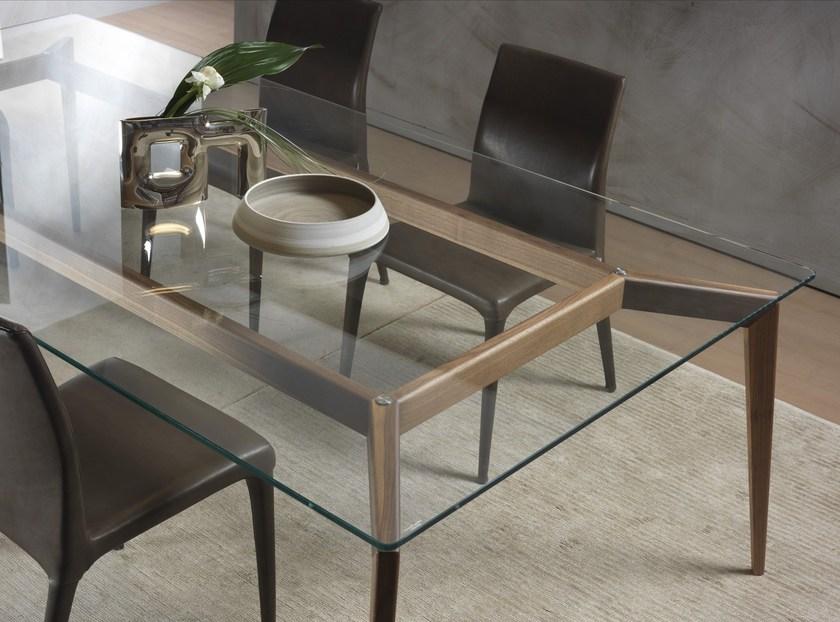 Pacini & Cappellini Прямоугольный стол из дерева и стекла  5490  - Вид №1