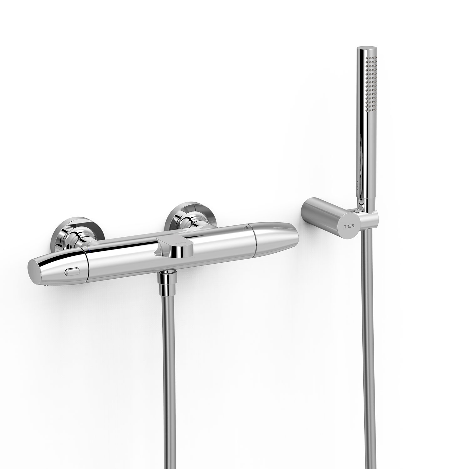 Настенный термостатический смеситель для ванны и душа-19017439 TRES Thermostatic