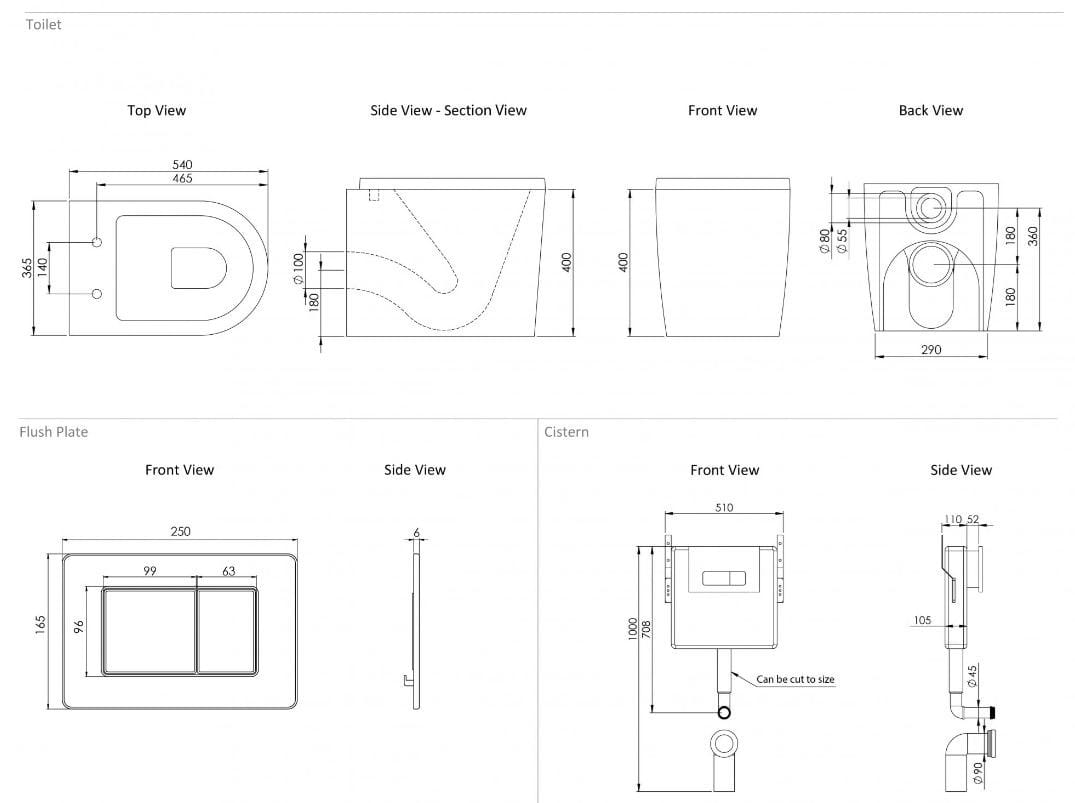 Керамический напольный туалет с пластиной и сливной кассетой LUSSO без ARCH-00145298 - Вид №16
