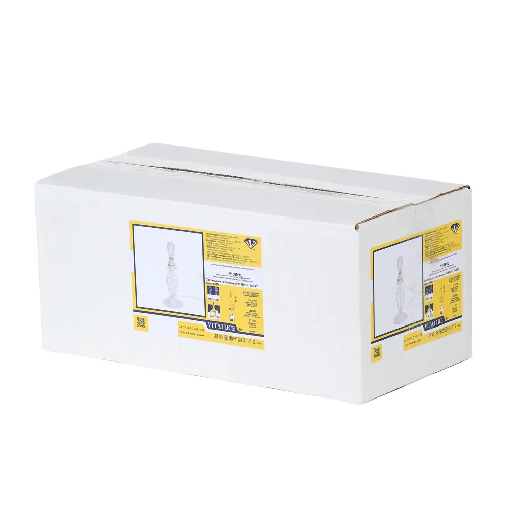 14940327 Основание настольной лампы Vitaluce Мелодия 1 лампа 3м² Е27 цвет бело-бежевый матовый с золотом STLM-0005159  - Вид №6