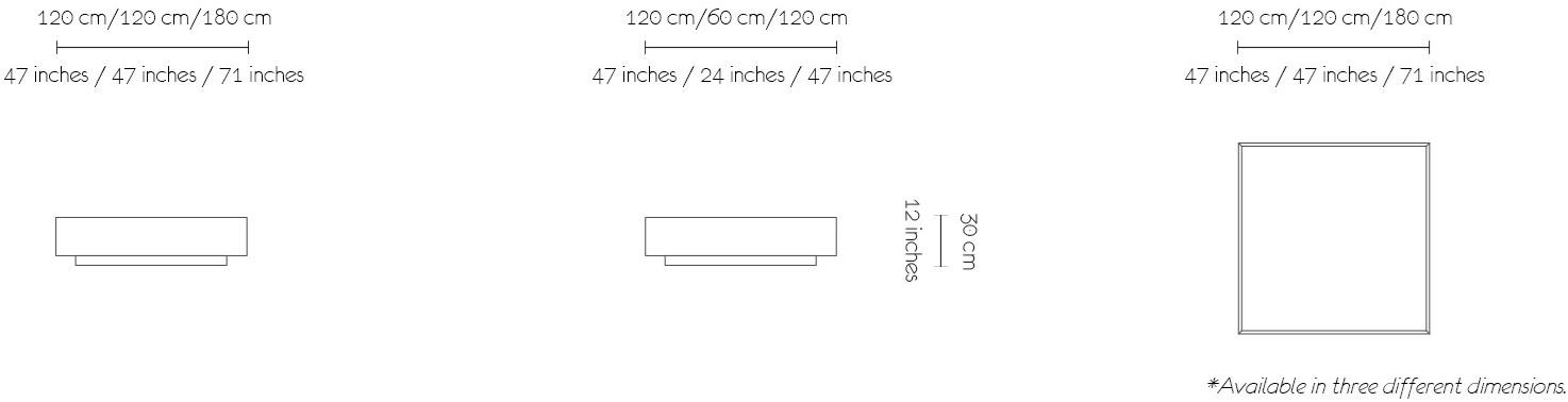 MORADA Низкий квадратный журнальный столик из зеркального стекла Cofre Cofre ct - Вид №5