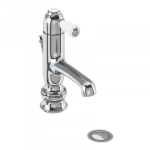 Burlington Монокран для раковины Chelsea Regent Straight с выдвижными отходами с акцентом Медичи CHR20 MED