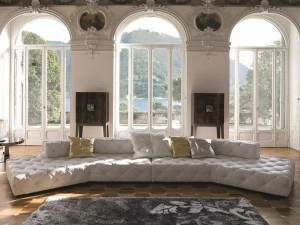 Longhi Секционный кожаный диван Loveluxe W 500