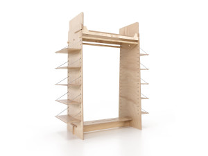 Деревянная напольная стойка дисплея