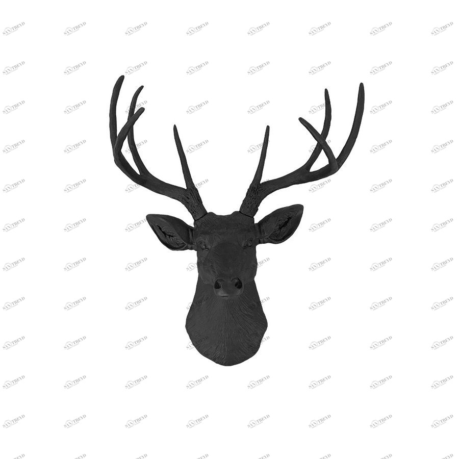Голова декоративная «Олень» Yagoodza, графит/графит Y1017