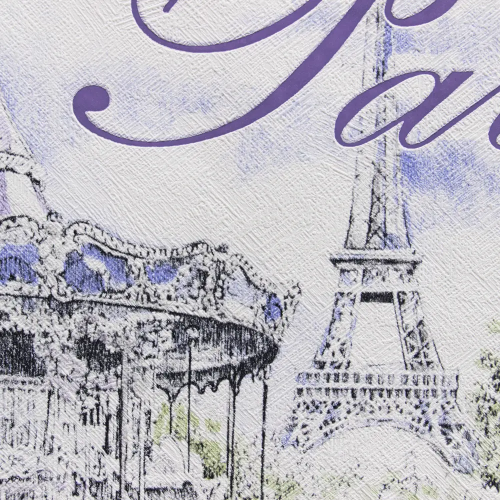 Обои виниловые Аспект Париж фиолетовые 0.53 м 80002-56 АСПЕКТ РУ STLM-2123139 - Вид №1