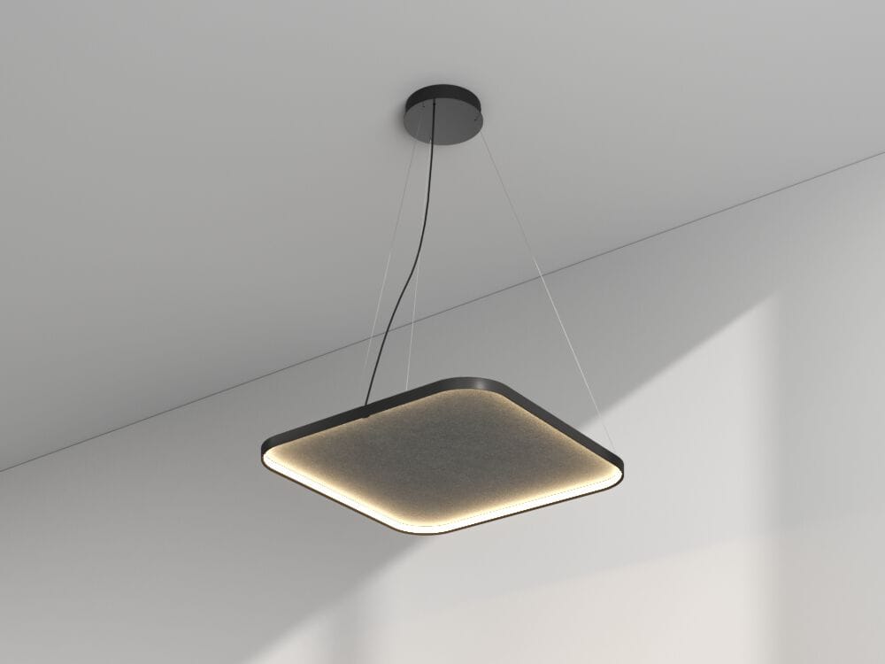 Алюминиевый светодиодный акустический подвесной светильник PROLICHT QUANTUM SILHOUETTE ACOUSTIC ARCH-00109594 - Вид №1