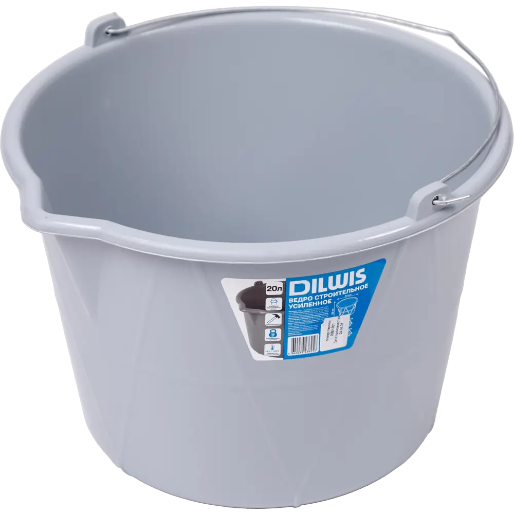 Строительное ведро Dilwis усиленное 20 л с мерной шкалой 89396984 STLM-1567921