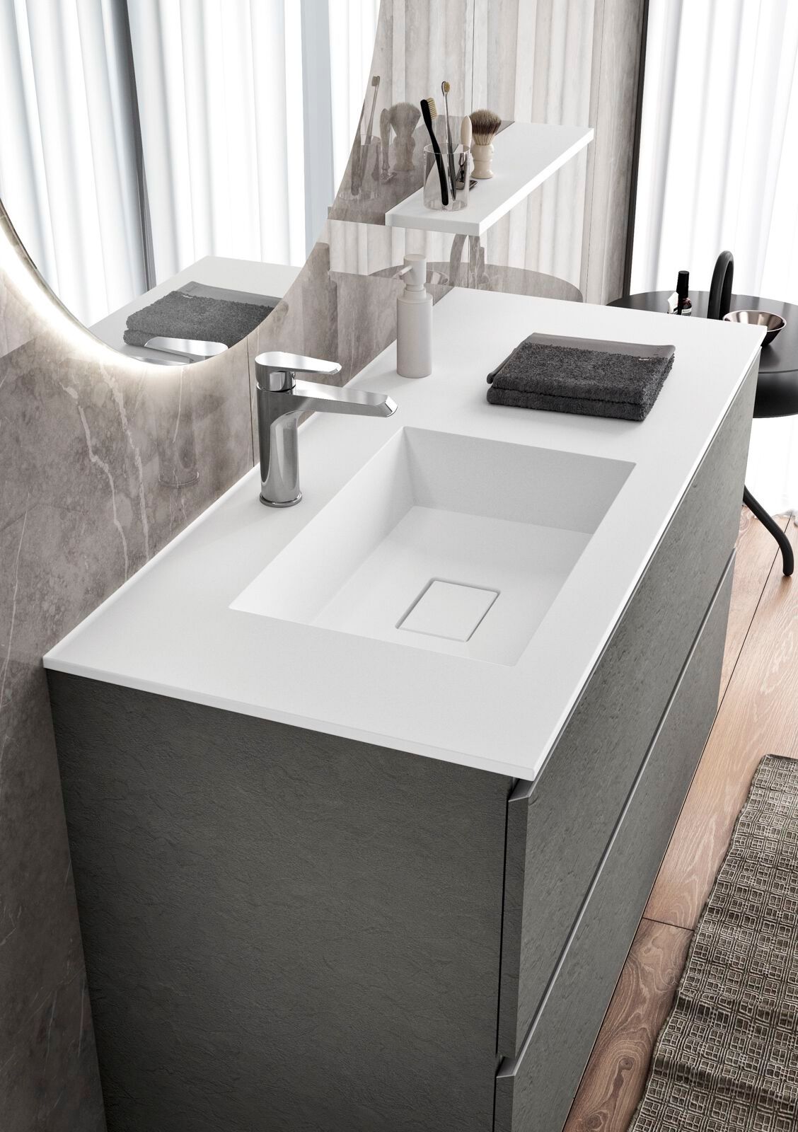 Подвесной шкаф для умывальника со встроенной раковиной Gruppo Geromin Change ARCH-00132982 - Вид №1