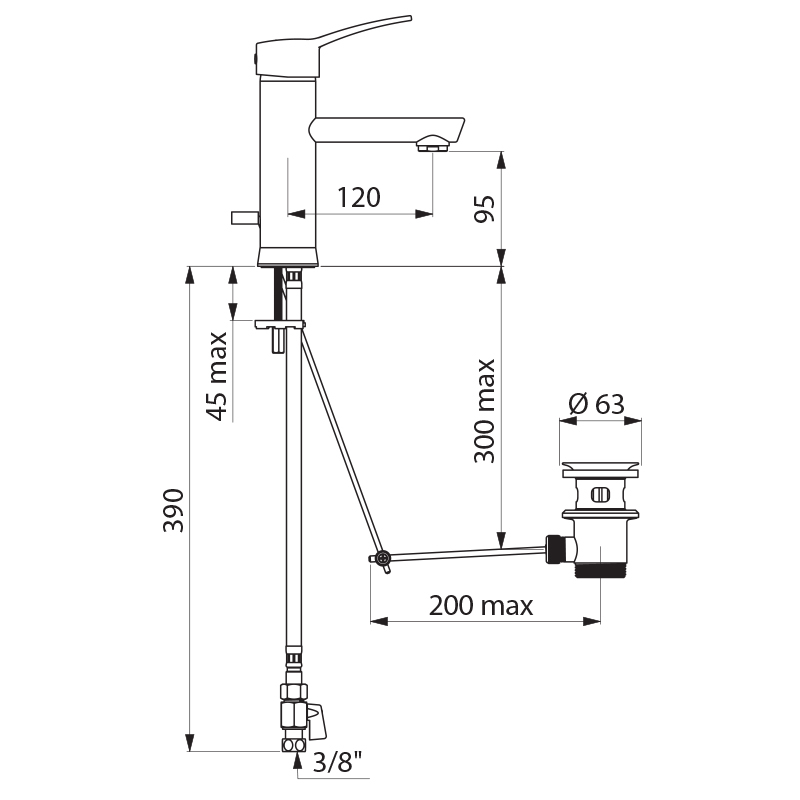 2820TEP Смеситель с балансировкой давления SECURITHERM EP BIOCLIP DELABIE  - Вид №1