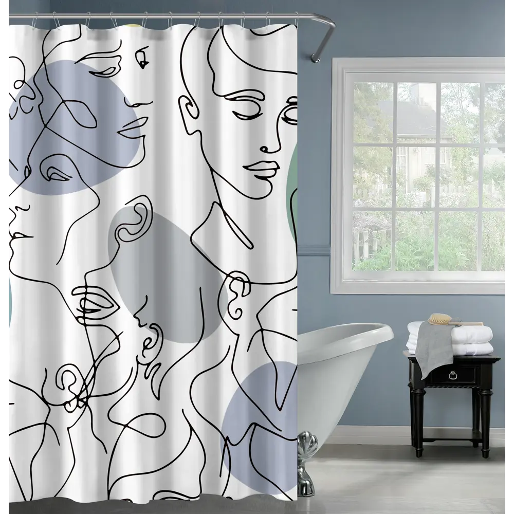SWENSA Sosial - Защитная штора для душа 200×180 см 89379288 STLM-1357409