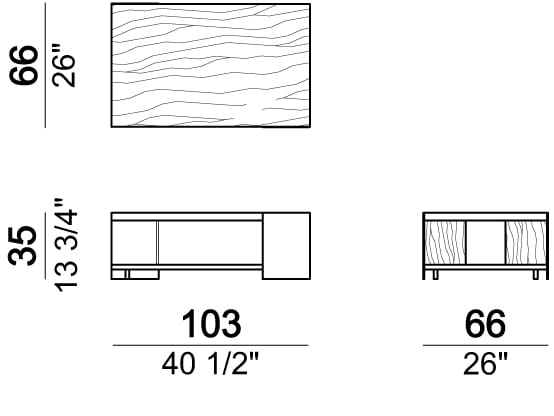Деревянный прямоугольный журнальный столик Arketipo NOTH ARCH-00097512 - Вид №2