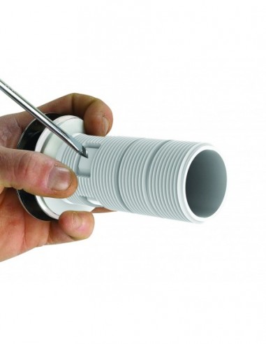 609000 045 00  Комплект для слива для раковины TBXP, сверхплоский, h. 100-миллиметровая перерабатываемая, двухкомпонентная нержавеющая сталь Valentin Хром  - Вид №3