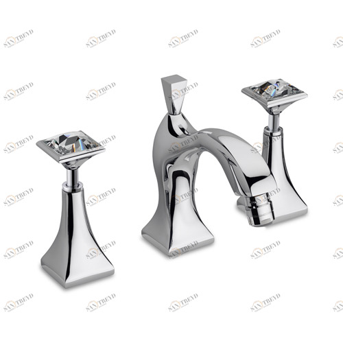 44081 Батарея биде с душом клапана 1"1/4, ручка Сваровски EFFEPI RUBINETTERIE Chic diamante 