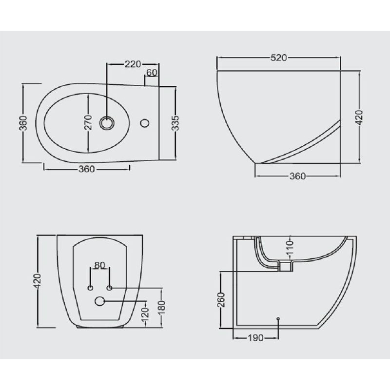 19008 Биде напольное ABC Ceramica Hidra - Вид №7