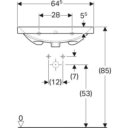 500.620.01.2 Раковина Geberit Acanto Geberit  - Вид №10