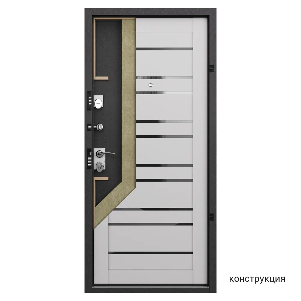 Дверь входная металлическая Страйд Уна 860 мм правая цвет черный TOREX STLM-2163294 - Вид №12