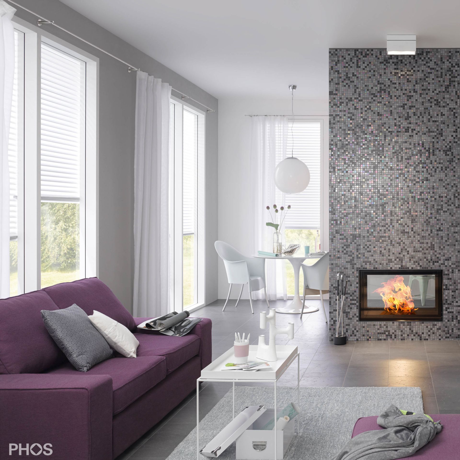 VS20-140-1400 Комплект карнизов: 140 см с 2 кронштейнами (большое расстояние от стены) PHOS  - Вид №2