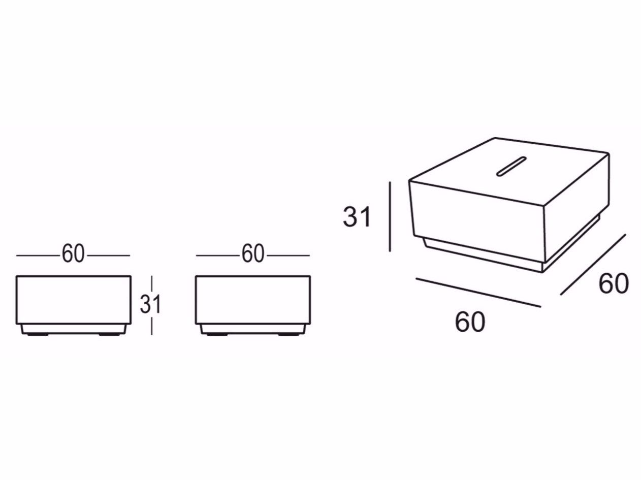 Низкий стол из полиэтилена PLUST Big Cut ARCH-00135385 - Вид №3