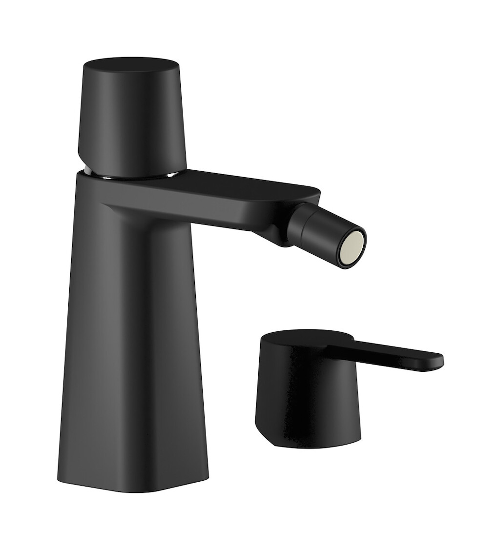 Смеситель для биде на 1 отверстие в комплекте с донным клапаном. WE ARE IB aa305bo Matt Black TAAAC