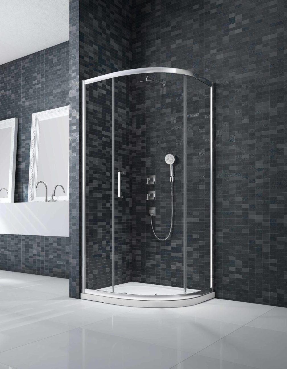 Душевой уголок DWH03CH Merlyn Ionic Хромированный  - Вид №1